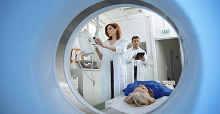 person going to an MRI